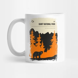 Banff National Park Vintage Minimal Travel Poster Mug